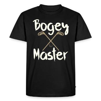 Funny Golfer Gift Bogey Master Golfing - Men's Premium Organic T-Shirt - black - Front - Nico (187cm)