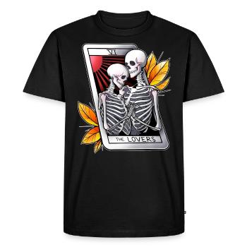 Le tarot des Amoureux - T-shirt Premium bio Homme - noir - Devant - Nico (187cm)