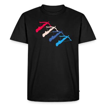 Vintage Retro Crossbow Shooter Cadeau - T-shirt Premium bio Homme - noir - Devant - Nico (187cm)