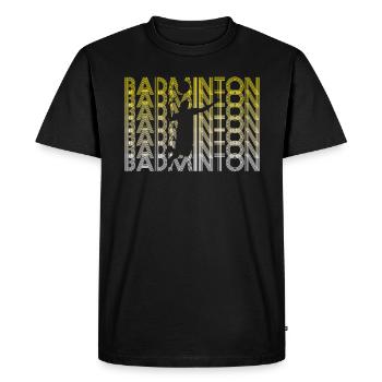 Badminton Badminton Cadeau - T-shirt Premium bio Homme - noir - Devant - Nico (187cm)