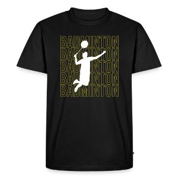 Badminton Badminton Cadeau - T-shirt Premium bio Homme - noir - Devant - Nico (187cm)
