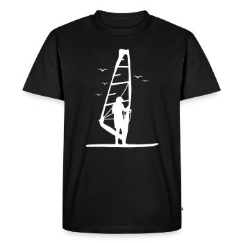 Cadeau Windsurfer - T-shirt Premium bio Homme - noir - Devant - Nico (187cm)