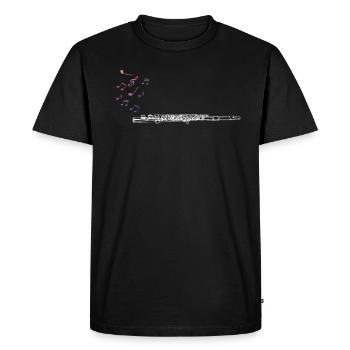 Flûte Cadeau Partition de Musique - T-shirt Premium bio Homme - noir - Devant - Nico (187cm)