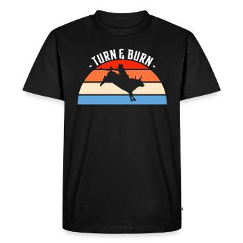 Turn & Burn Rodeo Gift - Men's Premium Organic T-Shirt - black - Front - Nico (187cm)