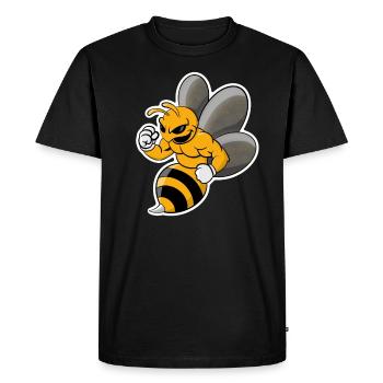 wasp cool design - Men's Premium Organic T-Shirt - black - Front - Nico (187cm)