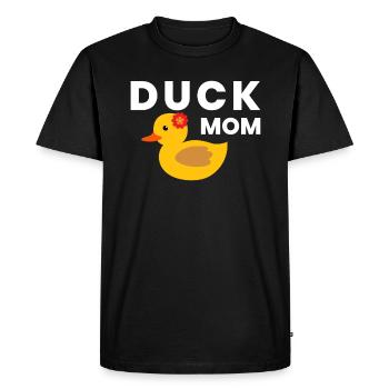 Canard Maman Jaune Caoutchouc Canard Maman Mère - T-shirt Premium bio Homme - noir - Devant - Nico (187cm)