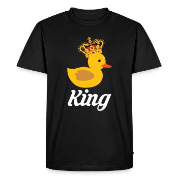 Canard en caoutchouc Gift King - T-shirt Premium bio Homme - noir - Devant - Nico (187cm)
