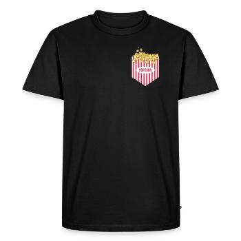 Sac de poitrine Popcorn Cadeau - T-shirt Premium bio Homme - noir - Devant - Nico (187cm)