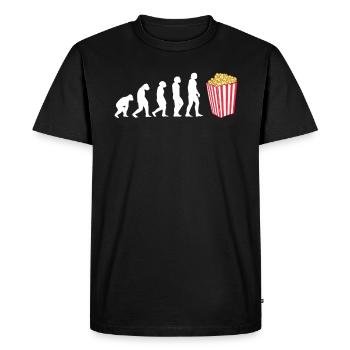 Evolution Popcorn Lover Cinema Cadeau - T-shirt Premium bio Homme - noir - Devant - Nico (187cm)