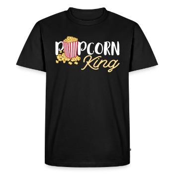 Popcorn King Cadeau - T-shirt Premium bio Homme - noir - Devant - Nico (187cm)