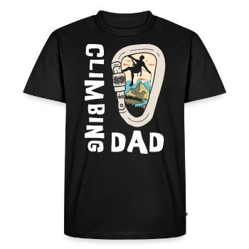 Escalade Mousqueton Escalade Escalade Papa - T-shirt Premium bio Homme - noir - Devant - Nico (187cm)