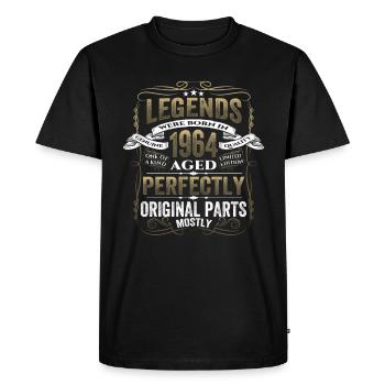 Légende 1964 Cadeau d’anniversaire Mesdames et Messieurs - T-shirt Premium bio Homme - noir - Devant - Nico (187cm)