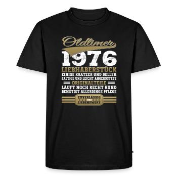 Oldtimer 1976 46. Geburtstag Geschenk Herren - Männer Premium Bio T-Shirt - Schwarz - Vorne - Nico (187cm)