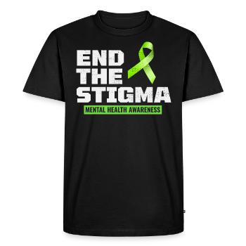 Mental Health Awareness - Men's Premium Organic T-Shirt - black - Front - Nico (187cm)