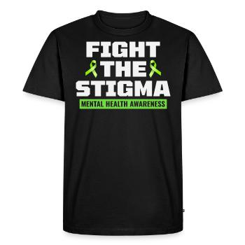 Mental Health Awareness - Men's Premium Organic T-Shirt - black - Front - Nico (187cm)
