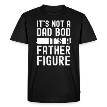 Ce n’est pas un papa Bod C’est un jeu de mots sur la figure paternelle - T-shirt Premium bio Homme - noir - Devant - Nico (187cm)
