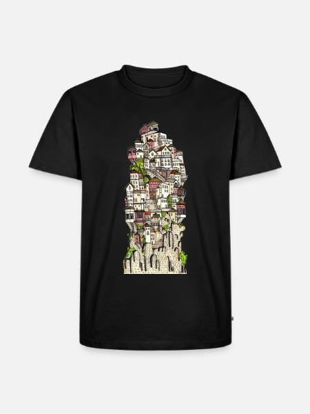 cityscape - Men's Premium Organic T-Shirt - black