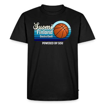 Suomi Finlande Basket-ball - T-shirt Premium bio Homme - noir - Devant - Nico (187cm)