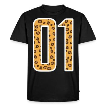 01 - Équipe - Équipage - Sports d’équipe - T-shirt Premium bio Homme - noir - Devant - Nico (187cm)