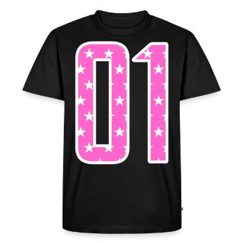 01 - Équipe - Équipage - Sports d’équipe - T-shirt Premium bio Homme - noir - Devant - Nico (187cm)