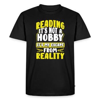 Livre Amoureux Cadeau Cadeau Lecture Pas Hobby Escape - T-shirt Premium bio Homme - noir - Devant - Nico (187cm)