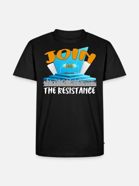 Join the resistance! - Men's Premium Organic T-Shirt - black