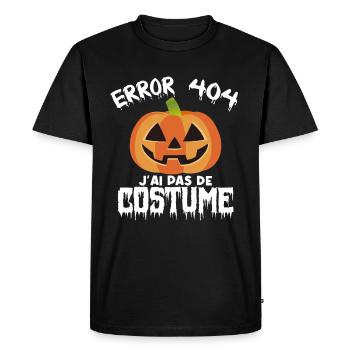 Halloween Error 404 Costume introuvable !! - T-shirt Premium bio Homme - noir - Devant - Nico (187cm)