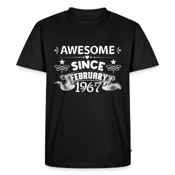 February 1967 | Awesome since February 1967 - T-shirt Premium bio Homme - noir - Devant - Nico (187cm)