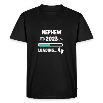 Neveu 2023 - T-shirt Premium bio Homme - noir - Devant - Nico (187cm)