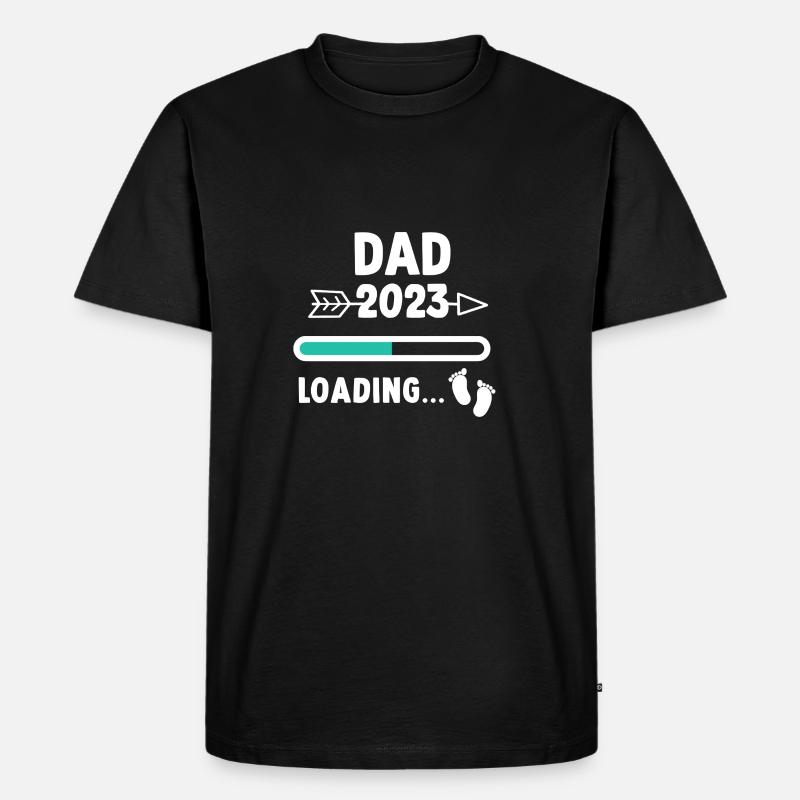 DAD 2023 loading... - Männer Premium Bio T-Shirt - Schwarz
