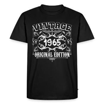 1965 | Vintage Original Edition 1965 birthday - T-shirt Premium bio Homme - noir - Devant - Nico (187cm)