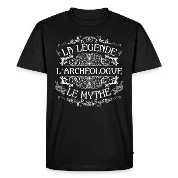 Archéologue | meilleur Archéologue | la légende le - T-shirt Premium bio Homme - noir - Devant - Nico (187cm)