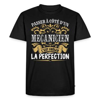 Le Meilleur Mécanicien | Mécanicien à la perfectio - T-shirt Premium bio Homme - noir - Devant - Nico (187cm)