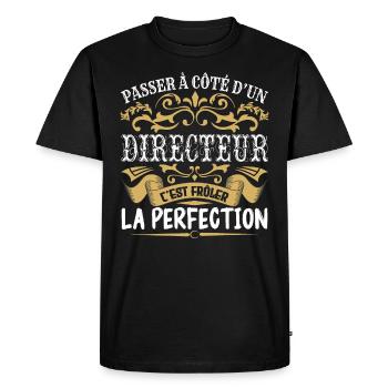Le Meilleur Directeur | Directeur à la perfection - T-shirt Premium bio Homme - noir - Devant - Nico (187cm)