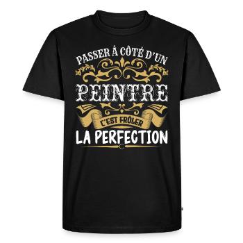 Le Meilleur Peintre | Peintre à la perfection - T-shirt Premium bio Homme - noir - Devant - Nico (187cm)