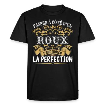 Le Meilleur Roux | Roux à la perfection - T-shirt Premium bio Homme - noir - Devant - Nico (187cm)