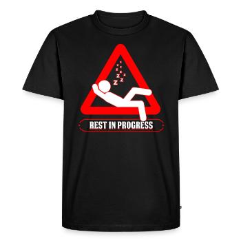 Sleep Head Humor Rest in Progress Fun Naptime Gift - Men's Premium Organic T-Shirt - black - Front - Nico (187cm)