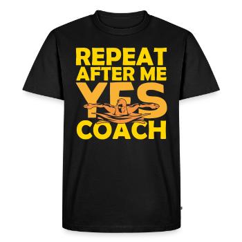 Swimming Coach | Gift Coach Swimming The Best - Men's Premium Organic T-Shirt - black - Front - Nico (187cm)