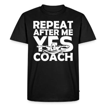 Swimming Coach | Gift Coach Swimming The Best - Men's Premium Organic T-Shirt - black - Front - Nico (187cm)