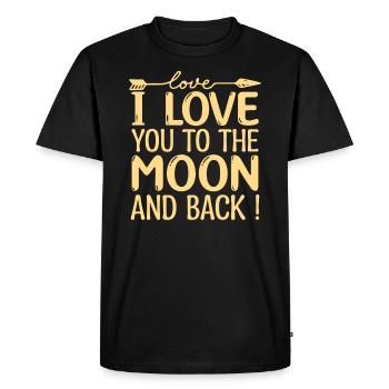 je t'aime magnifique copain et copine amoureuse - T-shirt Premium bio Homme - noir - Devant - Nico (187cm)
