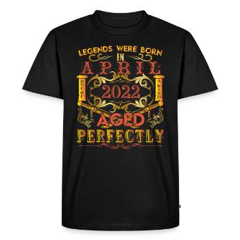 2022 April - anniversary 2022 legends April - Men's Premium Organic T-Shirt - black - Front - Nico (187cm)