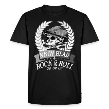 Oi Skinhead, Skinhead Girl, Punk - T-shirt Premium bio Homme - noir - Devant - Nico (187cm)
