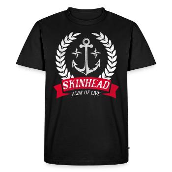 Oi Skinhead, Skinhead Girl, Punk - Männer Premium Bio T-Shirt - Schwarz - Vorne - Nico (187cm)