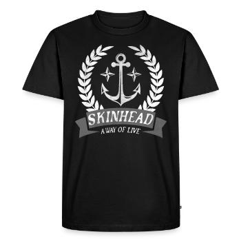Oi Skinhead, Skinhead Girl, Punk - T-shirt Premium bio Homme - noir - Devant - Nico (187cm)