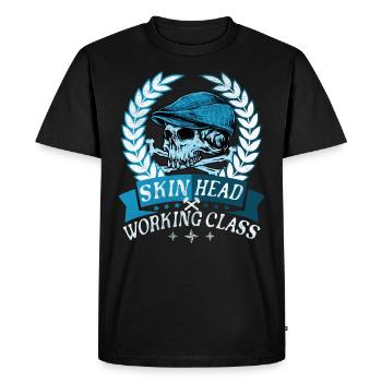 Oi Skinhead, Skinhead Girl, Punk - T-shirt Premium bio Homme - noir - Devant - Nico (187cm)