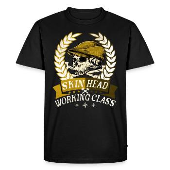 Oi Skinhead, Skinhead Girl, Punk - T-shirt Premium bio Homme - noir - Devant - Nico (187cm)