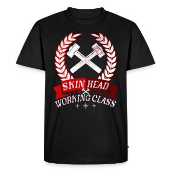 Oi Skinhead, Skinhead Girl, Punk - T-shirt Premium bio Homme - noir - Devant - Nico (187cm)