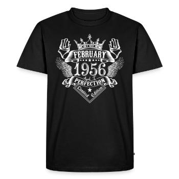 February 1956| February 1956 anniversary 1956 - Men's Premium Organic T-Shirt - black - Front - Nico (187cm)