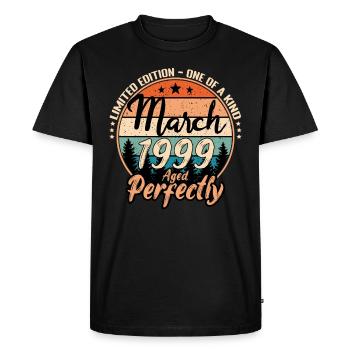 March 1999 anniversary 1999 legends March - Men's Premium Organic T-Shirt - black - Front - Nico (187cm)