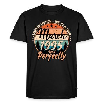 Mars 1995 anniversaire 1995 légendes Mars - T-shirt Premium bio Homme - noir - Devant - Nico (187cm)